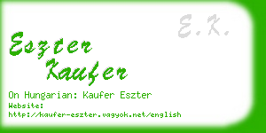 eszter kaufer business card